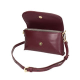 Azade μίνι τσάντα χιαστί σε μπορντό χρώμα