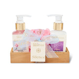 IDC Institute Silence  Lavender / Cherry Blossom 3p Hand Shower Gel 300ml, Body Lotion 300ml & Sponge