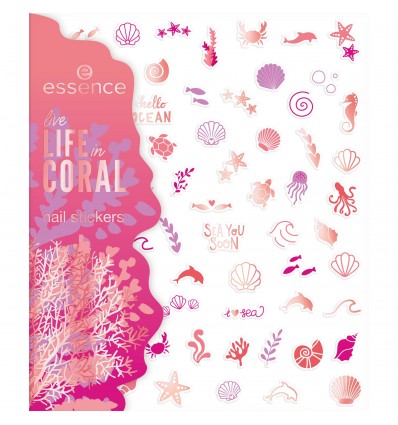 essence live LIFE in CORAL nail stickers It's A Reef Of Happiness! 01 72pcs