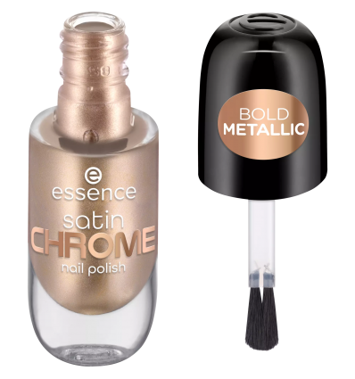 essence satin CHROME nail polish 01 Robotic Rose 8ml