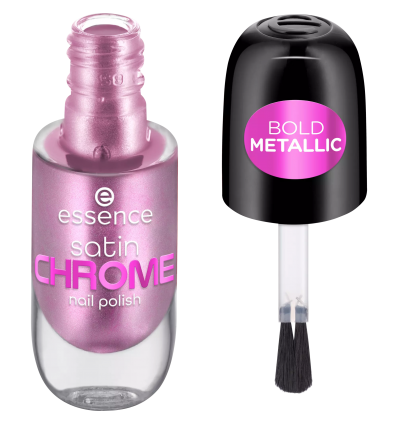 essence satin CHROME nail polish 02 Artificial Pinktelligence 8ml