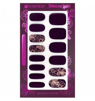 essence in the bloom'light gel-effect nail foils 01 Moonflowers Are My Favorite 14pcs