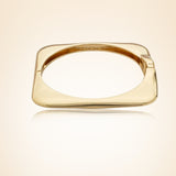 Azade Τετράγωνη Μεταλλική Χειροπέδα σε Χρυσό Χρώμα