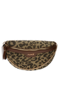 Azade Τσαντάκι Μέσης/Χιαστί με Λεοπάρ Print  Καφέ