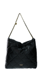 Azade Τσάντα Καπιτονέ Puffy  Ώμου Μαύρη
