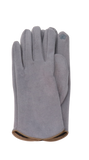 Azade Γάντια Γκρι από Συνθετικό Suede