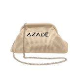Azade Cream Mesh Bag με Αλυσίδα