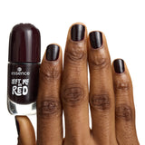 essence gel nail polish 12 LEFT ME on RED