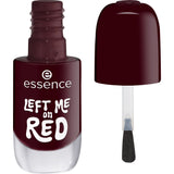 essence gel nail polish 12 LEFT ME on RED