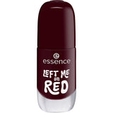 essence gel nail polish 12 LEFT ME on RED