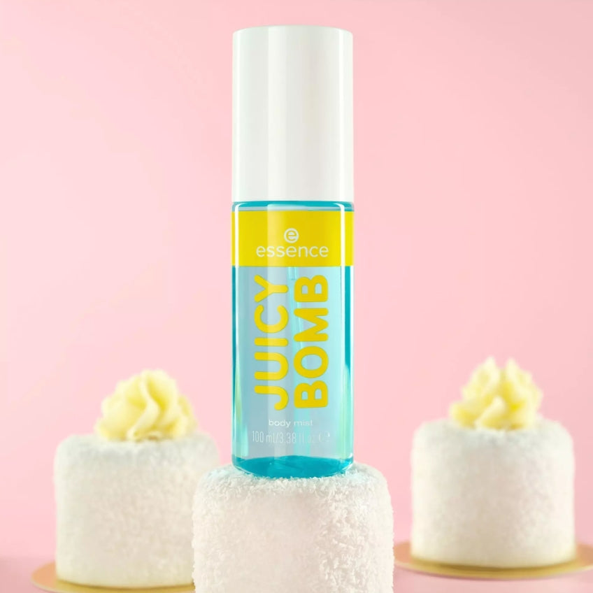 essence JUICY BOMB sweet drop Coconut Chill body mist με καρύδα και βανίλια