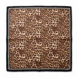 Azadé Τετράγωνο Μαντήλι Leopard Καφέ