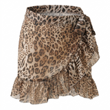 Azadé Μίνι Παρεό Animal Print με Βολάν