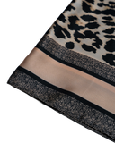 Azade Τετράγωνο Φουλάρι Animal Print Καφέ