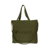 Azade Τσάντα Καμβάς Λαδί