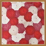 Azadé Τετράγωνο Φουλάρι Αποχρώσεις Χρυσού & Κόκκινο