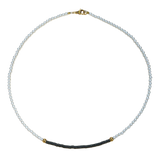 Azade Κολιέ με Λευκές και Μαύρες Χάντρες