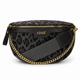 Azadé Τσάντα Μέσης & Χιαστί με Animal Print Γκρι