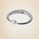 Azade Χειροπέδα σε Ασημί Χρώμα με Πέρλα