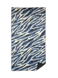 Azadé Microfiber Πετσέτα Παραλίας με Μπλε Zebra Print
