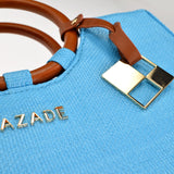 Azade Straw Hand Bag Turquoise