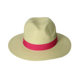 Azade Panama Hat Natural/Fuschia