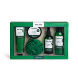 IDC Institute Tea Tree Box body lotion 110ml, bath oil 100ml, bubble bath 150ml, bath salts 80g, puff 15g