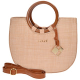 Azade Straw Hand Bag Νatural