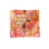 Azade φουλάρι flower print κοραλί