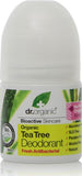 Dr.Organic Tea Tree Φυσικό Αποσμητικό σε Roll-On Χωρίς Αλουμίνιο 50ml