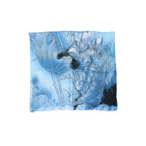 Azade φουλάρι flower print μπλε