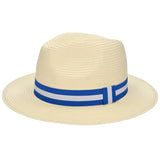Azade Panama Hat Ivory/Blue-White