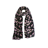 Azade flower printed scarf black