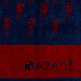 Azade Πετσέτα Θαλάσσης Μπλε/Κόκκινο 100x180