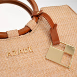 Azade Straw Hand Bag Νatural