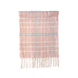 Azade κασκόλ καρό ροζ