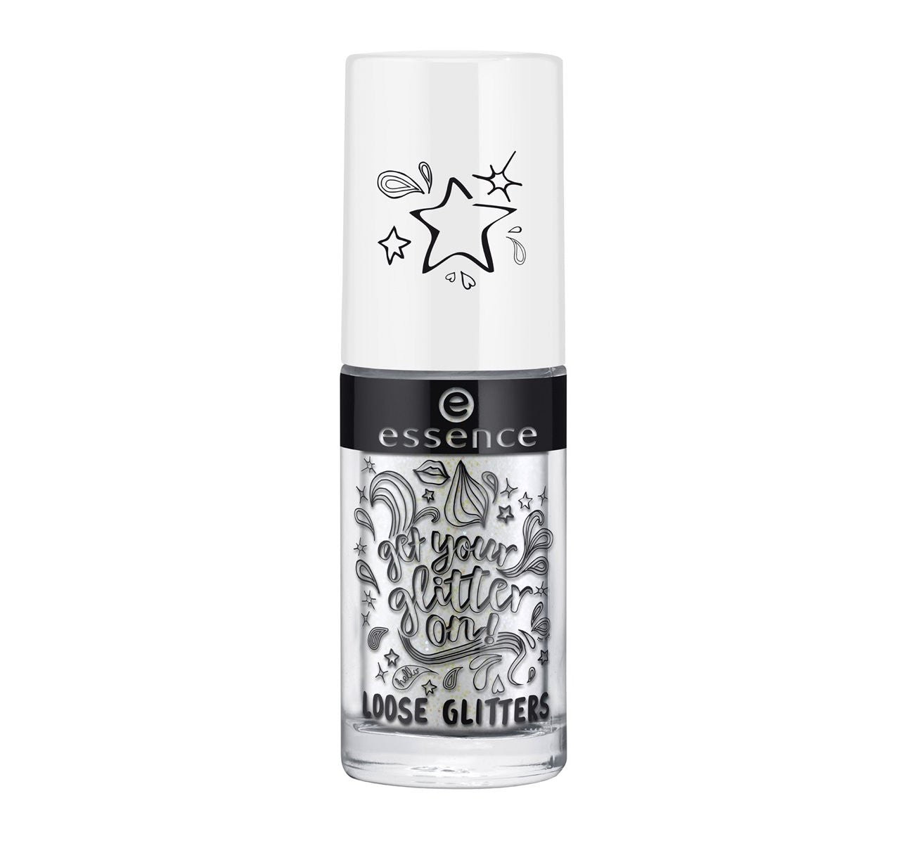 essence get your glitter on! loose glitters 07 holo white