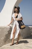 Azade white lurex kimono One Size