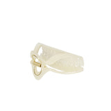 Hair Claw open triangle white
