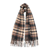 Azade κασκόλ δίχρωμο καρό μαύρο