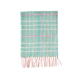 Azade κασκόλ καρό ανοιχτό πράσινο