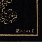 Azade Πετσέτα Θαλάσσης Μαύρο/Χρυσό 100x180cm